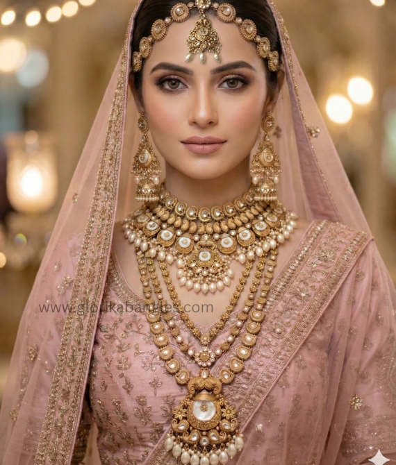 Antique Gold Kundan Bridal Set